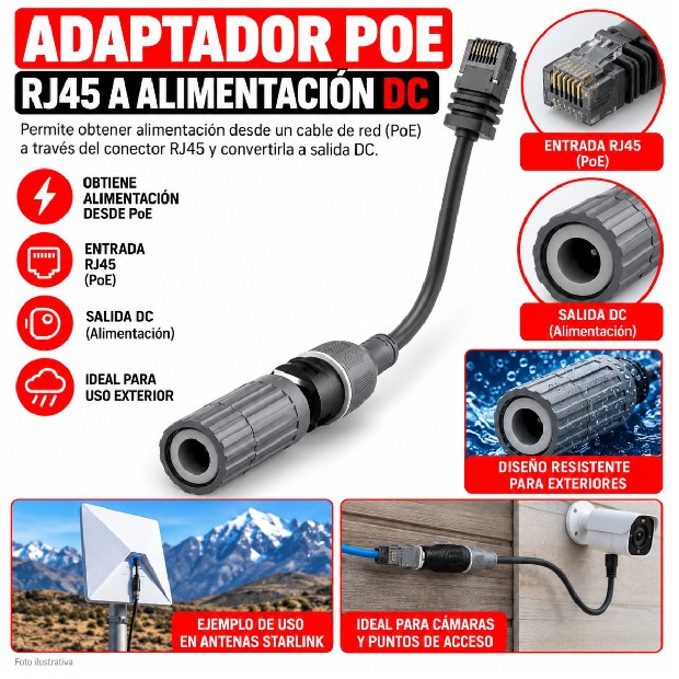&ua KIT DE ADAPTADOR DE ETHERNET A PRUEBA DE AGUA STARLINK